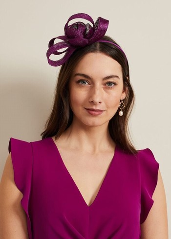 Phase Eight Flower Hats Purple Canada | GIZTLU-197